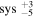 $\mathrm{sys}{\ }_{-5}^{+3}$