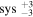 $\mathrm{sys}{\ }_{-3}^{+3}$