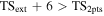 ${\mathrm{TS}}_{\mathrm{ext}}+6\gt {\mathrm{TS}}_{2\mathrm{pts}}$