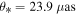${\theta }_{* }=23.9\,\mu \mathrm{as}$