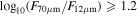 ${\mathrm{log}}_{10}({F}_{70\mu {\rm{m}}}/{F}_{12\mu {\rm{m}}})\geqslant 1.2$