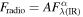 ${F}_{\mathrm{radio}}={{AF}}_{\lambda (\mathrm{IR})}^{\alpha }$