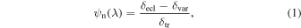 Equation (1)