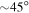 $\sim 45^\circ $