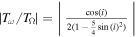 $| {T}_{\omega }/{T}_{{\rm{\Omega }}}| =\left|\tfrac{\cos (i)}{2(1-\tfrac{5}{4}\sin {(i)}^{2})}\right|$
