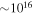 $\sim {10}^{16}$
