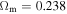 ${{\rm{\Omega }}}_{{\rm{m}}}=0.238$