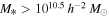 ${M}_{* }\gt {10}^{10.5}\,{h}^{-2}\,{M}_{\odot }$