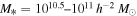 ${M}_{* }={10}^{10.5}\mbox{--}{10}^{11}\,{h}^{-2}\,{M}_{\odot }$