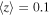 $\langle z\rangle =0.1$