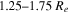 $1.25\mbox{--}1.75\,{R}_{e}$