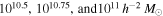 ${10}^{10.5},{10}^{10.75},\mathrm{and}{10}^{11}\,{h}^{-2}\,{M}_{\odot }$