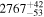 ${2767}_{-53}^{+42}$