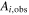 ${A}_{i,\mathrm{obs}}$