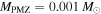 ${M}_{\mathrm{PMZ}}=0.001\,{M}_{\odot }$