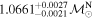 ${1.0661}_{-0.0021}^{+0.0027}{{ \mathcal M }}_{\odot }^{{\rm{N}}}$