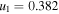 ${u}_{1}=0.382$