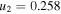 ${u}_{2}=0.258$