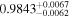 ${0.9843}_{-0.0062}^{+0.0067}$