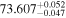 ${73.607}_{-0.047}^{+0.052}$