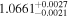 ${1.0661}_{-0.0021}^{+0.0027}$