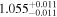${1.055}_{-0.011}^{+0.011}$