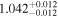 ${1.042}_{-0.012}^{+0.012}$
