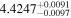 ${4.4247}_{-0.0097}^{+0.0091}$