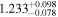 ${1.233}_{-0.078}^{+0.098}$