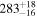 ${283}_{-16}^{+18}$