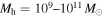 ${M}_{{\rm{h}}}={10}^{9}\mbox{--}{10}^{11}\,{M}_{\odot }$