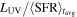 ${L}_{\mathrm{UV}}/\langle \mathrm{SFR}{\rangle }_{{t}_{\mathrm{avg}}}$