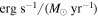 $\mathrm{erg}\,{{\rm{s}}}^{-1}/({M}_{\odot }\,{\mathrm{yr}}^{-1})$