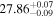 ${27.86}_{-0.09}^{+0.07}$