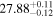 ${27.88}_{-0.12}^{+0.11}$
