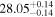 ${28.05}_{-0.14}^{+0.14}$
