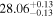 ${28.06}_{-0.13}^{+0.13}$