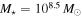 ${M}_{\star }={10}^{8.5}\,{M}_{\odot }$