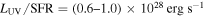${L}_{\mathrm{UV}}/\mathrm{SFR}=(0.6\mbox{--}1.0)\times {10}^{28}\,\mathrm{erg}\,{{\rm{s}}}^{-1}$