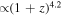 $\propto {(1+z)}^{4.2}$