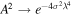 ${A}^{2}\to {e}^{-4{\sigma }^{2}{\lambda }^{4}}$