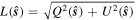$L(\hat{{\boldsymbol{s}}})=\sqrt{{Q}^{2}(\hat{{\boldsymbol{s}}})+{U}^{2}(\hat{{\boldsymbol{s}}})}$