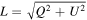 $L=\sqrt{{Q}^{2}+{U}^{2}}$