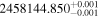 ${2458144.850}_{-0.001}^{+0.001}$