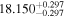 ${18.150}_{-0.297}^{+0.297}$