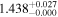 ${1.438}_{-0.000}^{+0.027}$