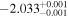 $-{2.033}_{-0.001}^{+0.001}$