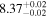 ${8.37}_{-0.02}^{+0.02}$