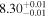${8.30}_{-0.01}^{+0.01}$
