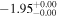 $-{1.95}_{-0.00}^{+0.00}$